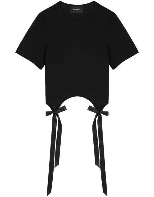 Simone Rocha Bow-embellished Cotton T-shirt - Black - M (UK12 / M)