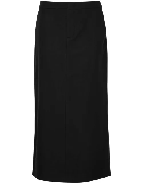 Vince Twill Midi Skirt - Black - 12 (UK16 / XL)
