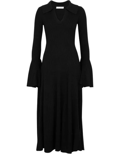 Palmer//harding Assured Ribbed-knit Midi Dress - Black - M (UK12 / M)