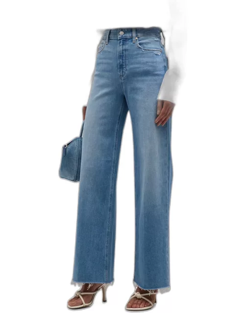 Anessa Wide-Leg Jeans with Raw He