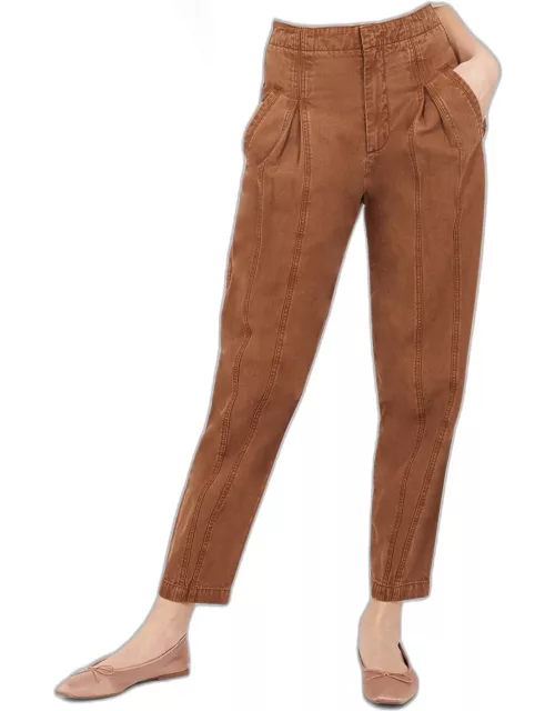 Elettra Cropped High-Rise Tapered Pant