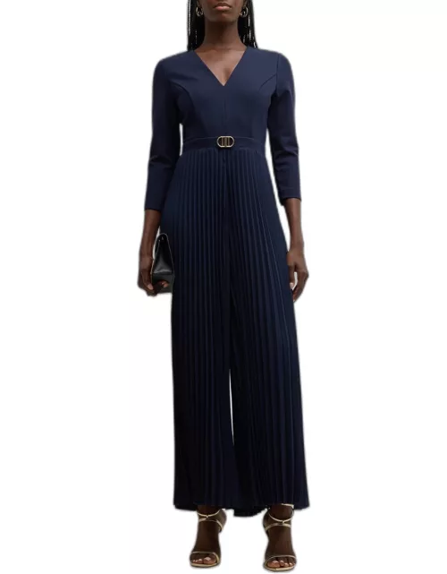 The Cassidy Pleated Wide-Leg Jumpsuit