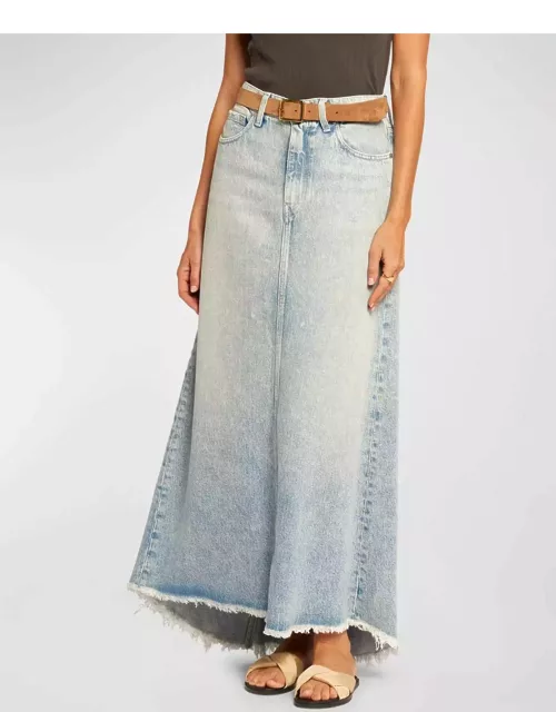 The Megan Denim Maxi Skirt