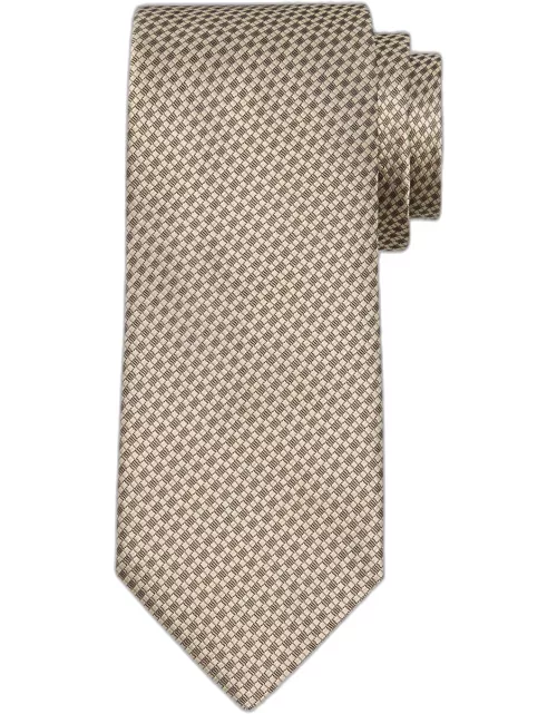 Men's Micro-Basketweave Silk Jacquard Tie