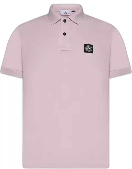 Stone Island Logo-patch Cotton Polo Shirt Shirt