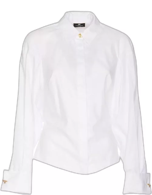 Elisabetta Franchi Chain Detailed Long-sleeved Poplin Shirt