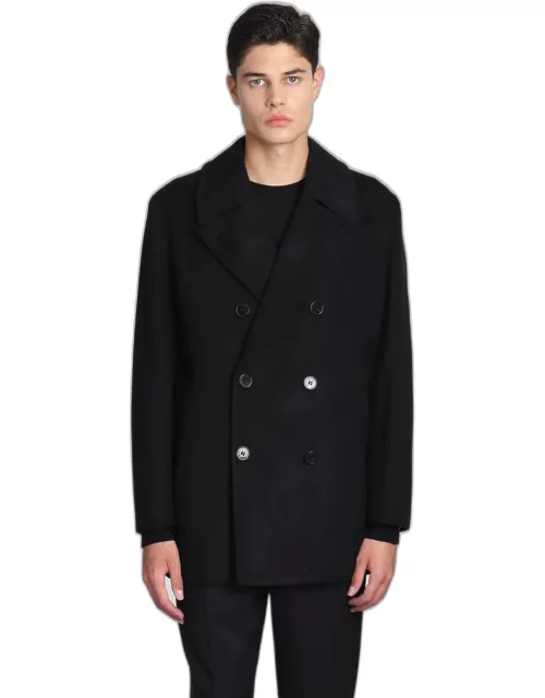 Mackintosh Dalton Coat In Black Woo