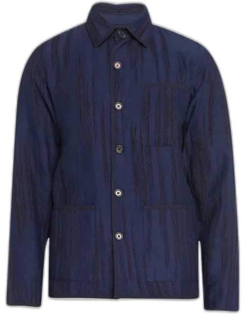 Men's Embroidered 3-Pocket Button-Down Shirt