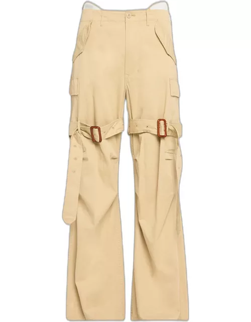Wide-Leg Trench Cargo Pant