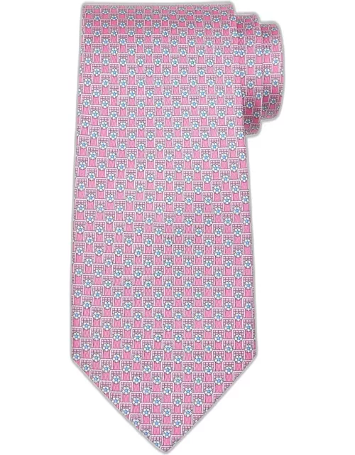 Men's Silk Soccer-Print Tie