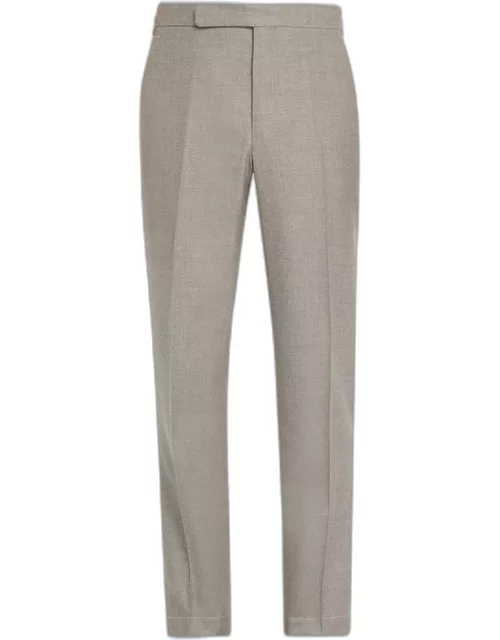 Men's Worsted Flannel Flat-Front Dress Pant