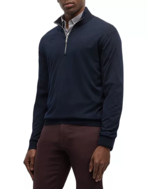 Men's Quarter-Zip Wool Sweater