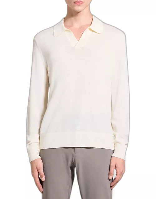 Men's Briody Merino Wool Long-Sleeve Polo Shirt
