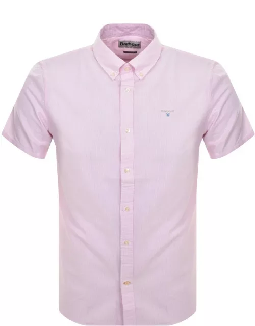 Barbour Stripe Oxford Short Sleeved Shirt Pink