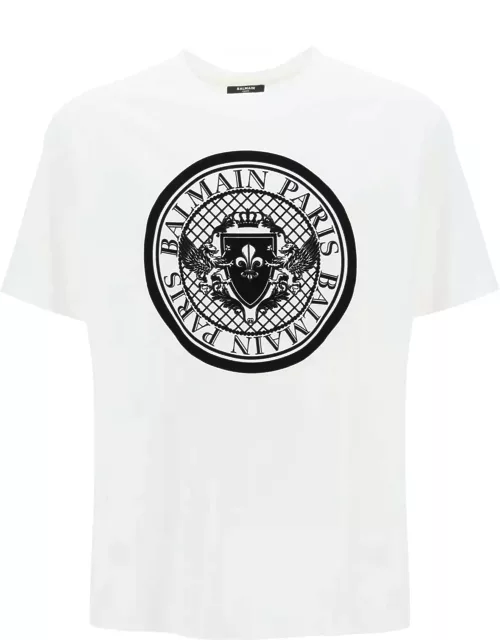 BALMAIN t-shirt with flocked coin print