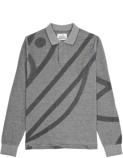 Vivienne Westwood Printed Piqué Cotton Polo Shirt - Grey
