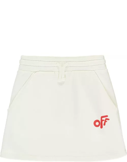 Off-White Cotton Mini-skirt