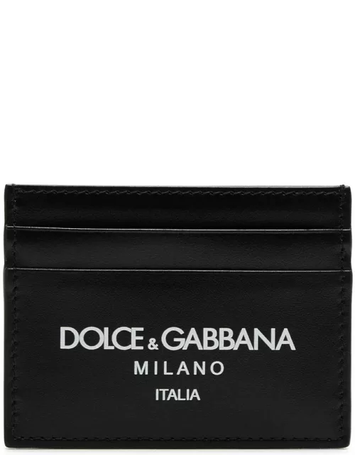 Dolce & Gabbana Logo-print Leather Card Holder - Black