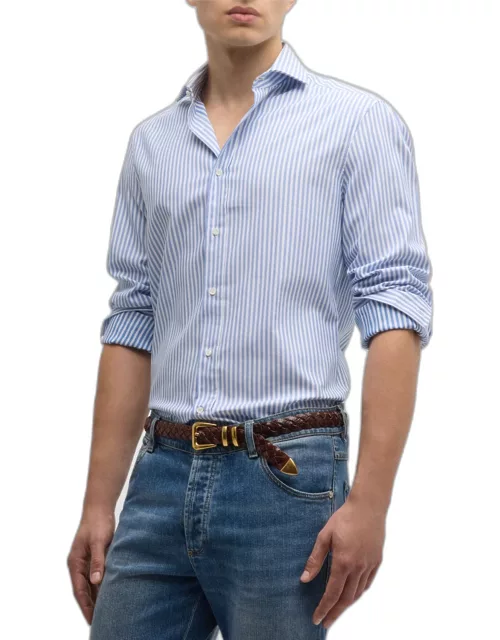 Men's Oxford Stick Stripe Button-Down Shirt
