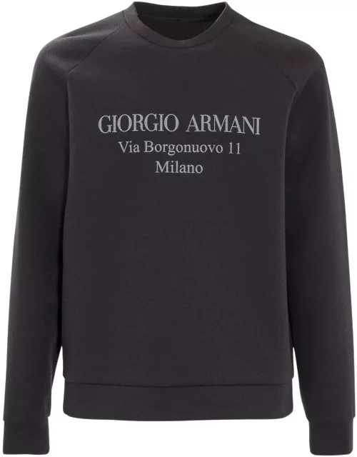 Giorgio Armani Logo Print Crewneck Sweatshirt