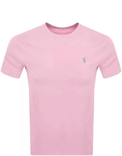 Ralph Lauren Crew Neck Slim Fit T Shirt Pink