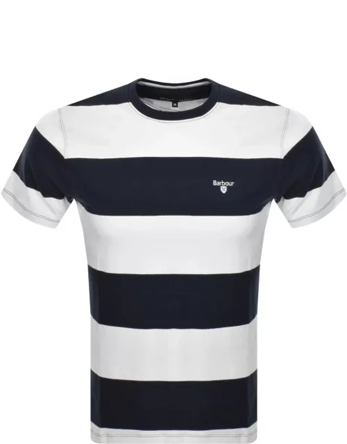 Barbour Whalton Stripe T Shirt Navy