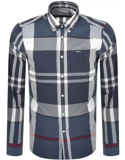 Barbour Harris Check Long Sleeved Shirt Navy