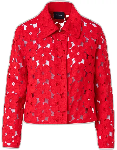 Ladina Anemones Embroidered Short Jacket