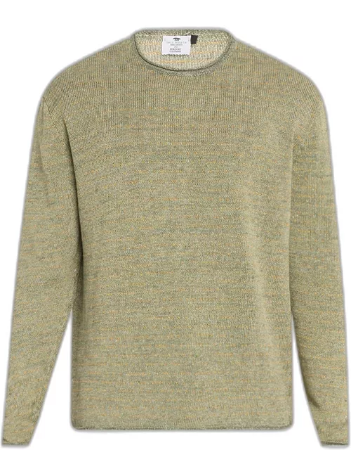 Men's Linen Knit Crewneck Sweater