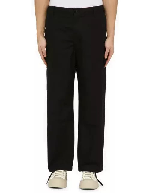Black workwear cargo trouser