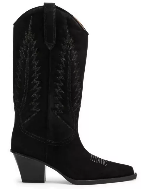 Texan Rosario black leather boot