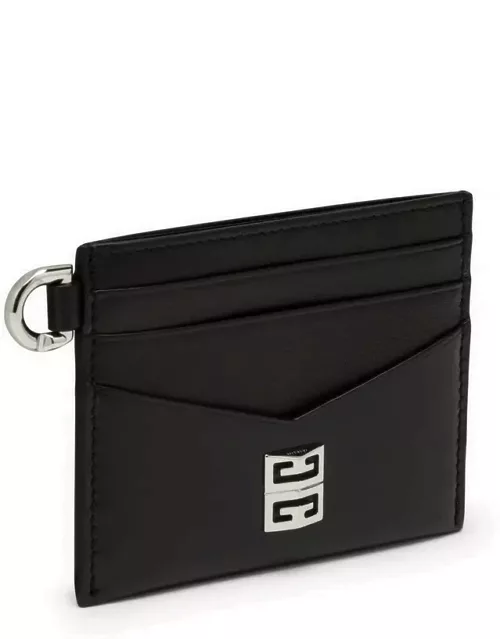 4G black leather card holder