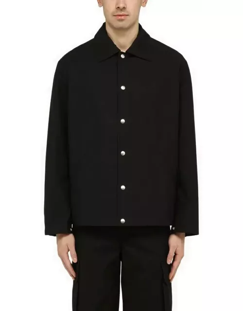 Black shirt-jacket with logo