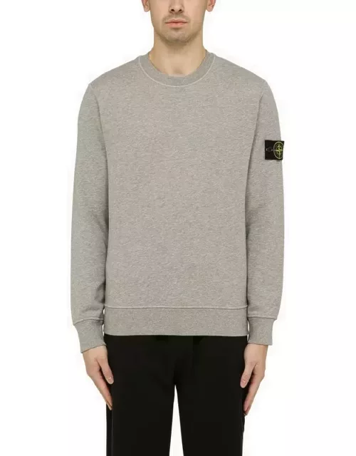 Melange grey sweatshirt with logo