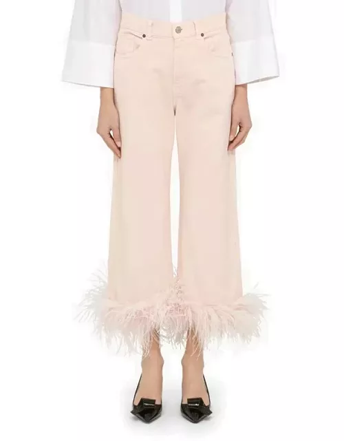 Peach blossom feather trouser