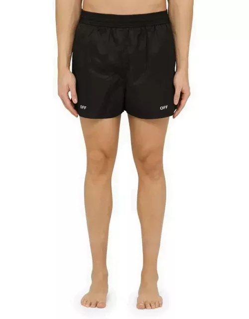 Black swim shorts with logo Off