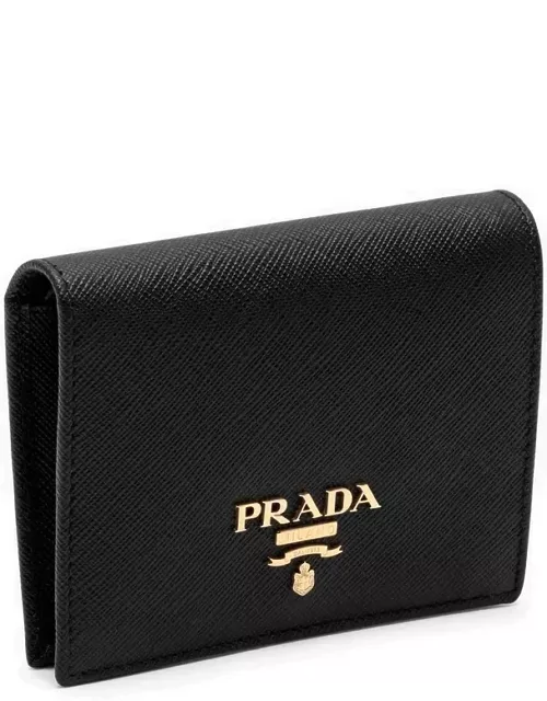 Black Saffiano leather small wallet
