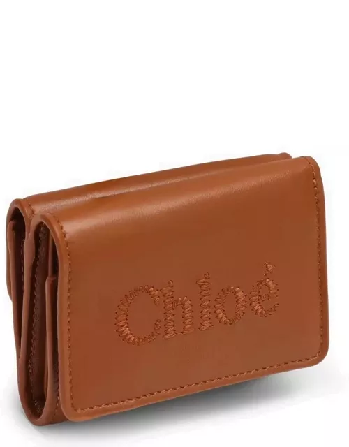 Sense trifold wallet small brown