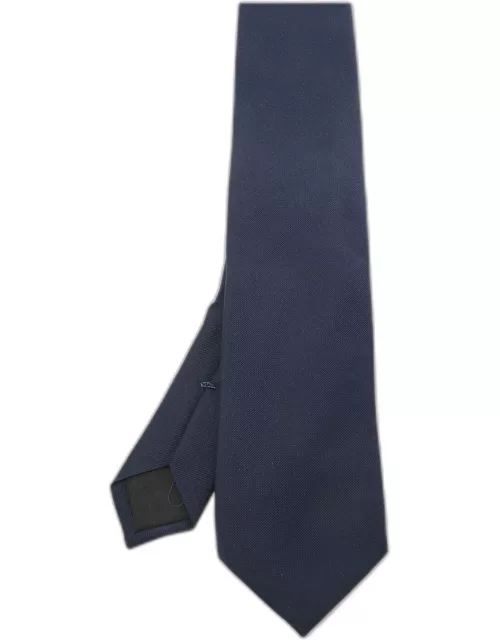Prada Navy Blue Crepe Tie