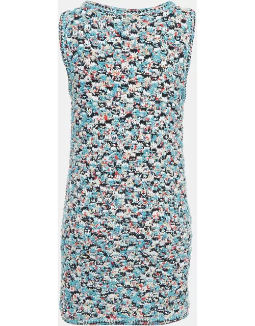 Chanel Multicolor Tweed Sleeveless Mini Dress