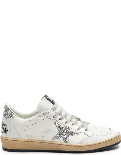 Golden Goose Ball Star Distressed Leather Sneakers - Silver - 36 (IT36 / UK3), Golden Goose Trainers, Ripped - 36 (IT36 / UK3)