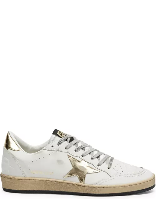 Golden Goose Ball Star Distressed Leather Sneakers - Gold - 36 (IT36 / UK3), Golden Goose Trainers, Ripped - 36 (IT36 / UK3)