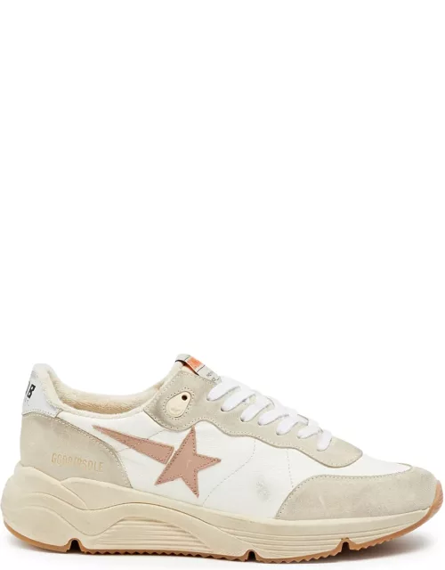 Golden Goose Running Sole Panelled Leather Sneakers - Pearl - 40 (IT40 / UK7)