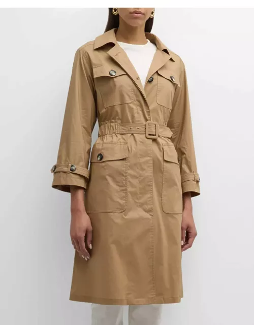 Cotton Stretch Patch Pocket Trench Coat