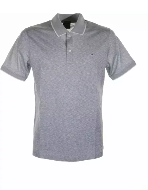 Paul & Shark Blue Short-sleeved Polo Shirt In Cotton