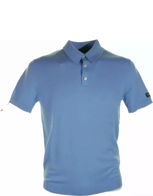 Paul & Shark Light Blue Short-sleeved Polo Shirt