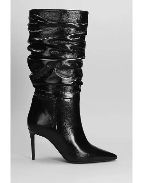 Marc Ellis High Heels Boots In Black Leather