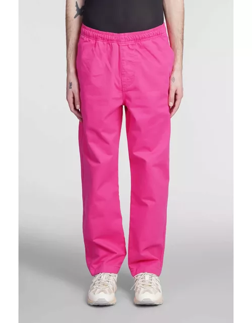 Stussy Pants In Rose-pink Cotton