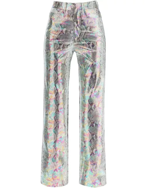 Rotate by Birger Christensen rotie Snake-embossed Pant
