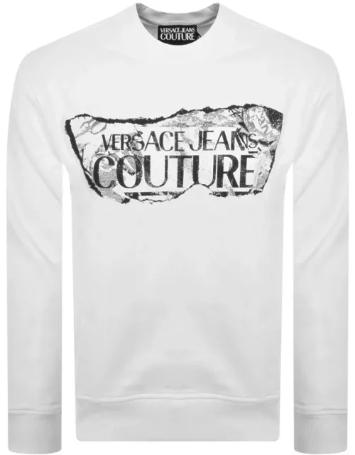 Versace Jeans Couture Magazine Sweatshirt White